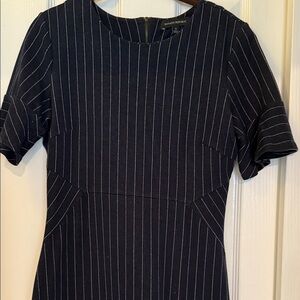 Banana Republic Navy Pinstripe Shift Dress Size 6